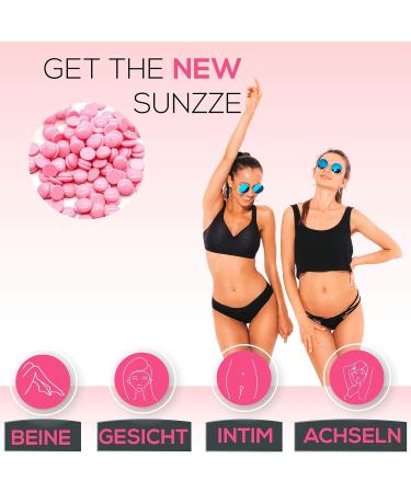 Buy Sunzze Premium Brazilian Waxing - Hypoallergenic Colophony-Free Wax Pearls & Film Wax for Hair Removal (400g) - No Fleece Strips - International Shipping Available - Buy Online on GoSupps.com