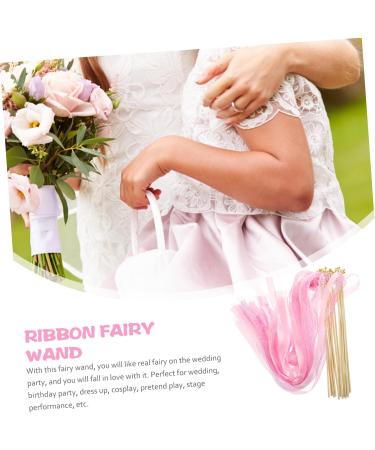 30pcs Heart-Shaped Pink Glitter Wedding Ribbon Sticks | Fairy Wands & Cosplay Decorations - Perfect for Events & Parties - Buy Online on GoSupps.com