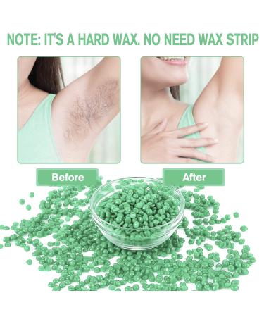Showvigor Hard Wax Beads for Hair Removal - 4 Colors, 4 Bags - Brazilian Bikini Face Body Legs Back At Home - Blue Pearl Beads - 400g with 10 Wax Sticks - Buy Online on GoSupps.com