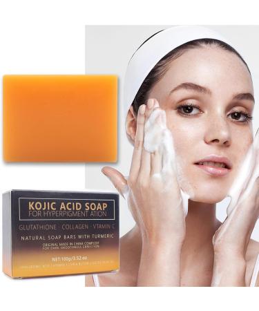 100g Kojic Acid Soap Skin Lightening Soap Kojic Soap Turmeric Soap Fast and Effective Skin Lightening Soap for Black Skin Original Kojic Soap Turmeric Soap for Face and Body Hyperpigmentation for Black Skin - Buy Online on GoSupps.com