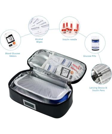 Insulin Cooler Travel case with Temperature Display Insulated Medication Diabetic Supplies Organizer Bag with 2 Ice Packs Portable Medical Cooler Bag for Insulin pens TSA Approved (Gray) - Buy Online on GoSupps.com