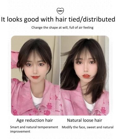 Bangs Hair Clip Clip in Air Bangs Synthetic Hair Extensions One Piece in Fringe Natural Flat Air Bangs with Temples Thin Fake Fringes Invisible Natural Neat Hair Bang Accessories for Women Girls Bangs 15cm Dark brown - Buy Online on GoSupps.com