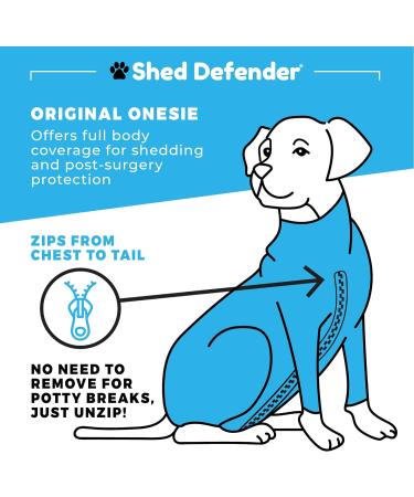Shed Defender Body Suit for Dogs | Anti-Shedding Shirt | Reduce Dog Hair & Anxiety | Calming Dog Onesie & Car Seat Cover | Camouflage Size L (19-27 kg) - Buy Online on GoSupps.com