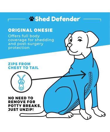 Shed Defender Body Suit for Dogs - Anti-Shedding Camouflage Jumpsuit Perfect for Anxiety Relief Surgery Recovery and Car Seat Cover | XXS (4-5 kg) - Buy Online on GoSupps.com