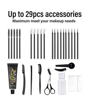 Black Eyebrow & Eyelash Color Kit for Salon & Home Use - Buy Online on GoSupps.com