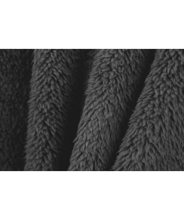 Hanxiulin Women's Fleece Plush Zipper Jacket - Warm Long Hooded Cardigan & Bomber Coat - 3XL Dark Gray - Cozy Winter Outerwear for All Sizes - Buy Online on GoSupps.com