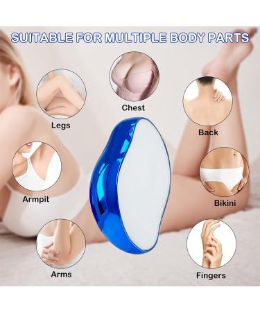 Crystal Hair Eraser for Women - Painless Exfoliation Hair Remover - Portable & Reusable - Lake Blue - Buy Online on GoSupps.com