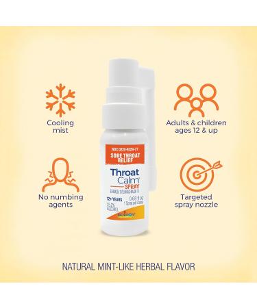 Boiron ThroatCalm Spray - Natural Sore Throat Relief with Echinacea | Benzocaine-Free Mint Flavor | 0.68 Fl Oz - Shop Internationally - Buy Online on GoSupps.com
