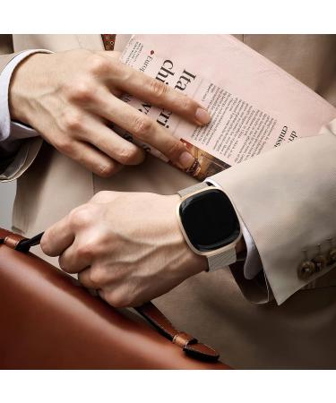 Yoohoo Stainless Steel Magnetic Bracelet for Fitbit Versa 3/4 & Sense/Sense 2 - Champagne Gold Replacement Band for Men & Women - Buy Online on GoSupps.com