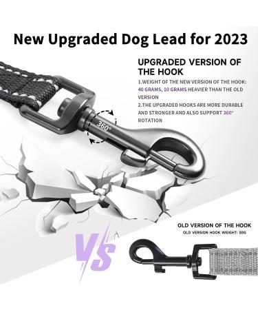 COMSLE Long Dog Training Leads - Strong Nylon Leash for Pet Recall & Obedience - 15m/49.5ft Black - Buy Online on GoSupps.com