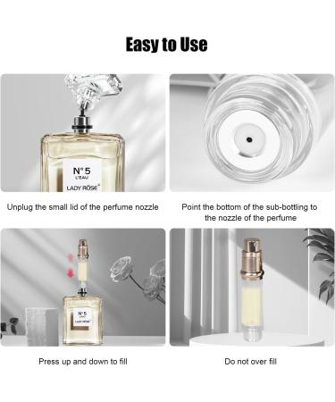 Kinwodon Travel Perfume Atomiser Refillable Perfume Travel Bottle 5ml Leaking Proof Pump Perfume Spray Bottle Portable Empty Bottle for Travel Men Women Black - Buy Online on GoSupps.com