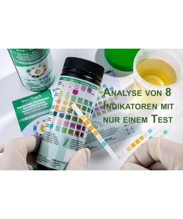 100 Pieces One-Step Urine Test Strips - 8 Indicators for UTI & Urine Analysis - Health Test with Color Card - Fast Shipping Worldwide - Buy Online on GoSupps.com