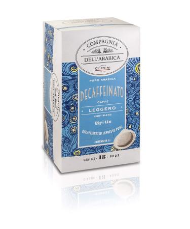CAFF CORSINI 1950 Caff Corsini - 72 Coffee Pods Monorigine Decaffeinated 100% Arabica 4 Boxes of 18 Pods 504 g