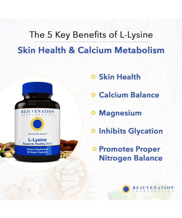 L-Lysine 500mg - Supports Healthy Skin | 60 Vegan Capsules | International Shipping - Buy Online on GoSupps.com