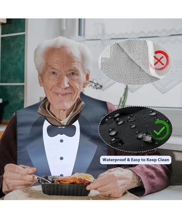 Vokmon Waterproof Adult Bib with Crumb Catcher - Funny Novelty Elderly Bib for Men and Women - Buy Online on GoSupps.com