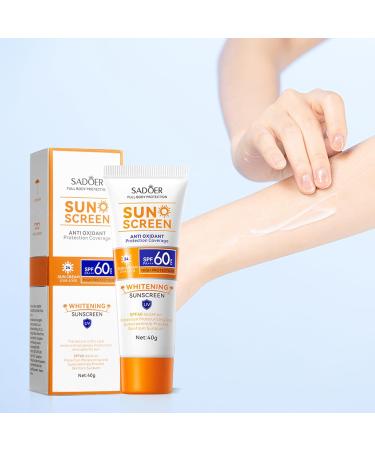 SPF 60 Clear Sunblock - No White Residue Non-Sunscreen Lotion for Face | Broad Spectrum UVA/UVB Protection for Outdoor Swimming & Daily Use - Buy Online on GoSupps.com