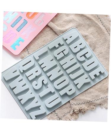 ABOOFAN 1pc 26 Alphabet Silicone Mold Silicone Tray Cookie Baking Mold Chocolate Baking Utensils Blue 27.2X18.2X1.3CM - Buy Online on GoSupps.com