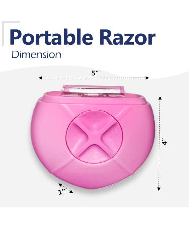 Portable Travel Razor for Women | Refillable Blades Moisturizing Bar & Water Spray - Perfect for Touch-Ups Anywhere - Buy Online on GoSupps.com