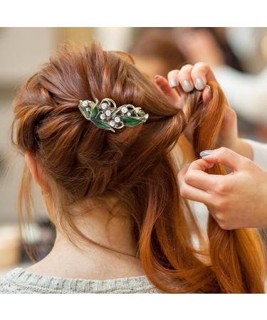 minkissy Rhinestone Hair Clips Rhinestone Hair Barrettes Spring Hair Clips Barrettes Green Hair Clips Pearl Hair Barrettes Green Crystal Barrette Rhinestone Hair Pins Headgear Miss French - Buy Online on GoSupps.com