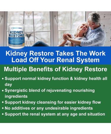 Kidney Cleanse and Kidney Health Supplement to Support Normal Kidney Function 60 caps 2 Pack with Sodium Bicarbonate 650mg Capsules 120 Pills - Buy Online on GoSupps.com
