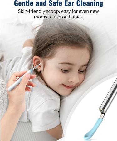 Kekoy Ear Wax Removal Kit Otoscope Camera 1296P HD WiFi Rechargeable Remover Tool - Ear Cleaner with Lights for Adult & Kid - White/Blue - Buy Online on GoSupps.com