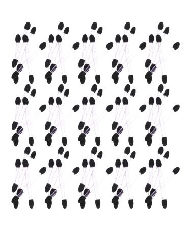 100pcs Eye Shadow Stick Silicone Lip Brush Disposable Lipstick Applicator Eyeliner Applicator Brush Silicone Makeup Applicator Makeup Stick Woman Rubber Cotton Black