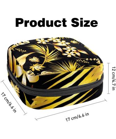 Muooum Menstrual Polster Bag | Zip Bond Bag for Tampons | Women's Collect Bags | Golden Flowers Tree Pattern | Perfect Gift for Girls - Buy Online on GoSupps.com