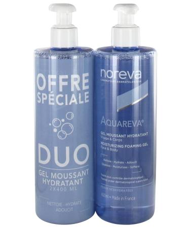 Noreva Aquareva Moisturizing Foaming Gel Pack of 2 x 400 ml