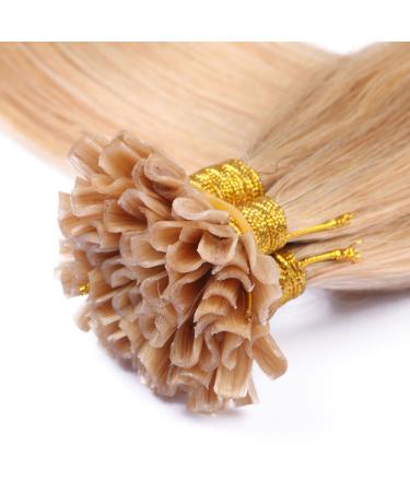 Keratin Bonding #18 Nature Ashblond 60cm 50 Strands 100% Remy Real Hair U-Tip Extensions by Novon Hair - Premium Quality Hair Extensions for International Shipping - Buy Online on GoSupps.com