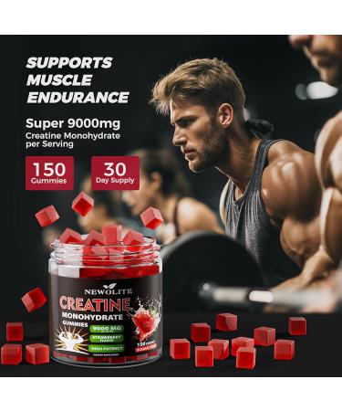 NEWOLITE Energy Strength Creatine Monohydrate Gummies 9000MG - Buy Online on GoSupps.com