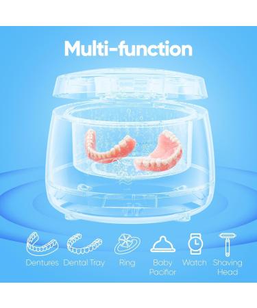 Ultrasonic Jewellery Cleaner Ultrasonic Cleaner for Dentures Retainer Mouth Guard Aligner Toothbrush Head 180ML 42kHz Ultrasonic Jewelry Cleaner for Gold Ring Watches at-Home or Travel Use - Buy Online on GoSupps.com