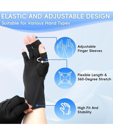 2 Pairs UV Protection Gloves Professional Gel Manicure Gloves Soft Comfortable Gloves Sun Cream Fingerless Gloves for Excursions (Black) - Buy Online on GoSupps.com