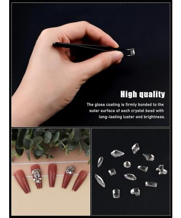 EBANKU 3100Pcs Flat Back Nail Gems Crystal Rhinestones Kit - Multi Shapes AB Nail Diamonds with Picker, Dotting Pen, Tweezers - Glitter Nail Art Decoration Supplies for Women & Girls - Buy Online on GoSupps.com