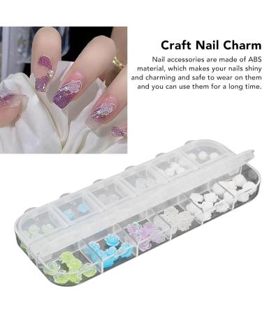 3D Cute Flower Nail Charms Nail Glitter Charm Rhinestones Ornaments Nail Art Decorations Glitter Accessories for DIY Craft Nail Art Design Manicure Decor - Buy Online on GoSupps.com