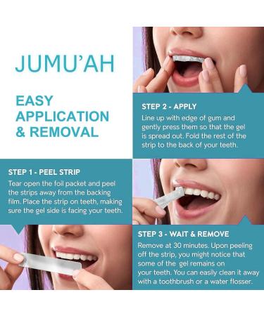 Jumu ah Teeth Whitening Strips - 7 Treatments -14 Strips - Peroxide Free - Certified Non-Toxic Teeth Whitening | Whitens Without Sensitivity Coconut & Mint Flavor - Buy Online on GoSupps.com