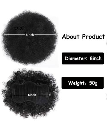 Hair Bun Hairpiece for Women Synthetic Hair Short Kinky Curly Bun Hair Pieces Afro Puff Drawstring Ponytail Extension Clip in Hair Extension Hairpieces for Women Hair Chignons(1BT0906) 1 PC 1BT0906 - Buy Online on GoSupps.com