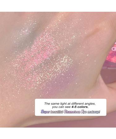 ALICE Glitter Eyeshadow - Korean Makeup - Chameleon Metallic - 24H Long Lasting - Vegan Loose Glitter Powder (Aurora Bicolor Pink S20) - Buy Online on GoSupps.com