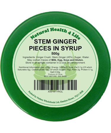 Natural Health 4 Life Stem Ginger Pieces in Syrup 500g - Buy Online on GoSupps.com