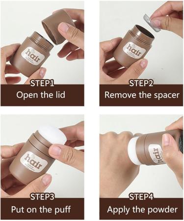 Hairline Powder - Root Touch Up Hair Powder - Gray Hair Coverage Hair - Waterproof Longlasting Thicken Fill Hair Volume - Sweatproof Natural Colour Looking Modification - Quick Cover Up (DARK BROWN) - Buy Online on GoSupps.com