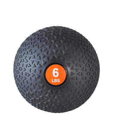PRISP Weighted Medicine Slam Ball - Exercise Ball with Easy Grip Textured Surface 6.0 Pounds