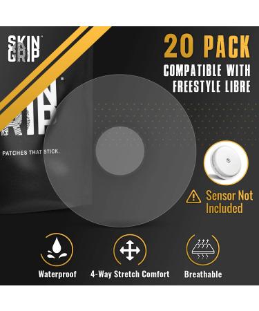 Skin Grip Freestyle Libre 2 Adhesive Patches - Waterproof & Sweatproof - 20 Pack - Buy Online on GoSupps.com