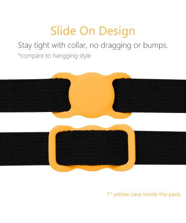 Silicone Protection Case for Apple Airtag GPS Finder - Dark Yellow Pet Loop Holder & Slide-on Sleeve Compatible with Airtags - Buy Online on GoSupps.com