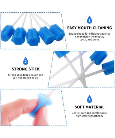 50 Disposable Oral Swabs - Bulk Mouth Sponge Sticks for Seniors Kids & Adults - Unflavored Gum Cleaning Supplies - Buy Online on GoSupps.com