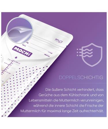 Mochi Breast Milk Storage Bags - 50 BPA-Free & Sterile Freezing Bags for Breastfeeding Moms | Durable & Leak-Proof Milk Storage Solution - Buy Online on GoSupps.com