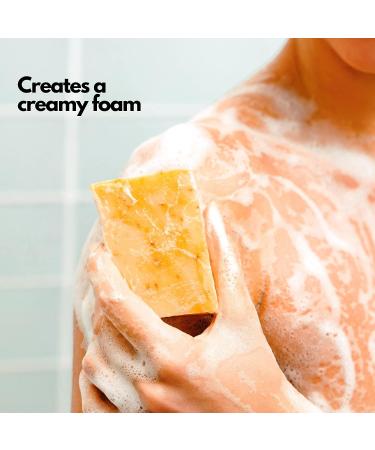 Organic Turmeric and Lemongrass Soap Bar - Natural Face and Body Cleanser for Men and Women - Vegan, Cruelty-Free, Handmade - 3.88 oz - Buy Online on GoSupps.com