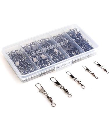 MOBOREST 200PCS Barrel Snap Swivel Fishing Accessories - Premium Gear with Ball Bearing Swivels and Quick Connect for Lures - Buy Online on GoSupps.com