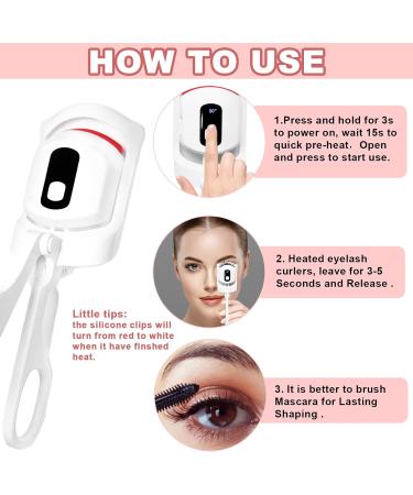 Buy Electric Heated Eyelash Curlers - AHFeiPan Rechargeable with Display 3 Heating Modes for Long-Lasting Natural Curling - Fast International Shipping - Buy Online on GoSupps.com