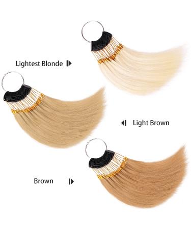 100% Human Hair Swatches Testing Color Rings for Salon - Lightest Blonde 30pcs/pack - Buy Online on GoSupps.com