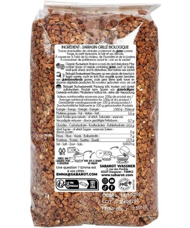  Sabarot Sabarot - Grilled Buckwheat Organic 500g - Buy Online on GoSupps.com