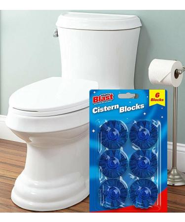 Buystarget 6x Toilet Cleaning Cistern Blocks Blue Cleaner Freshener Loo Tablets Rim Flush - Buy Online on GoSupps.com